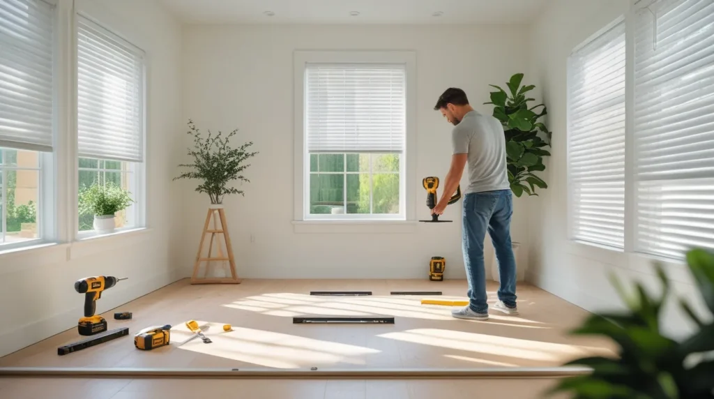 Installing new faux blinds