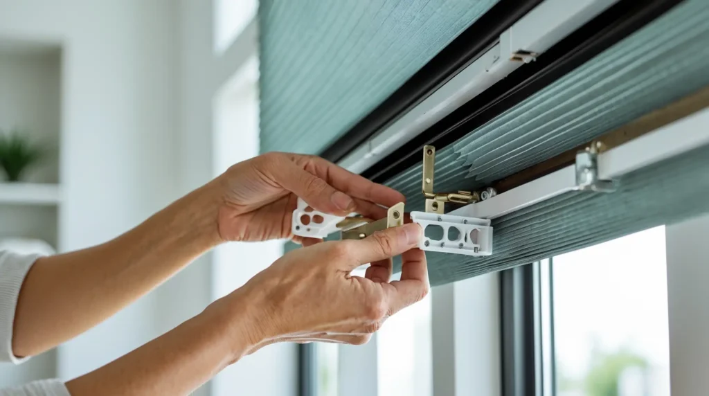 Removing Cellular Shades from Mounting Brackets