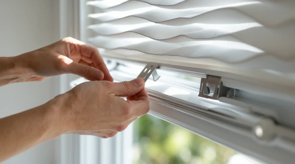 how to remove cellular blinds from window