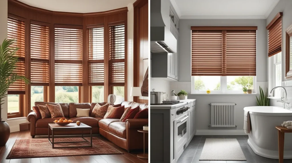 Real Wood or Faux Wood Blinds