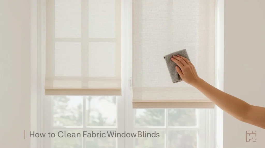 how to clean fabric window blinds