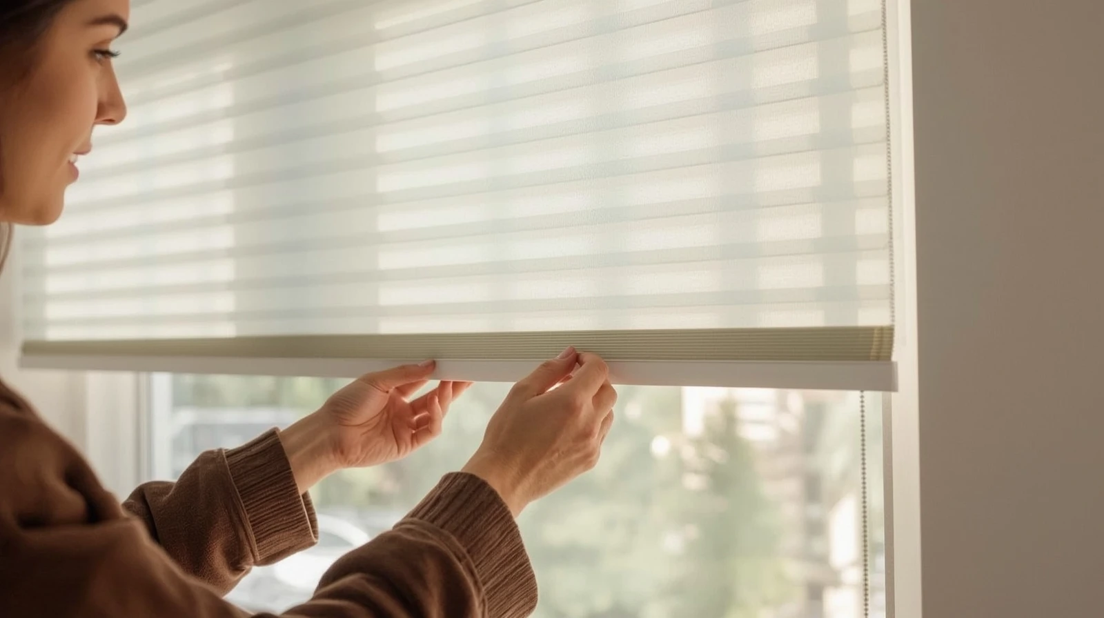 how to pull down blinds that are stuck